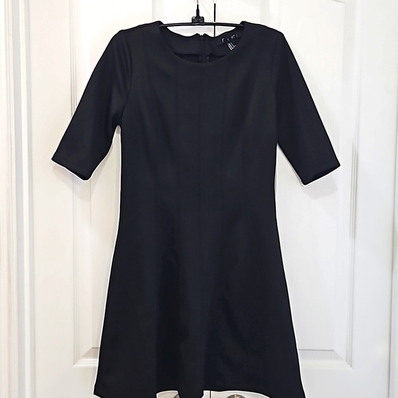 Forever 21 Scoop Neck Fit & Flare Mini Black Dress Size Small - Picture 6 of 7